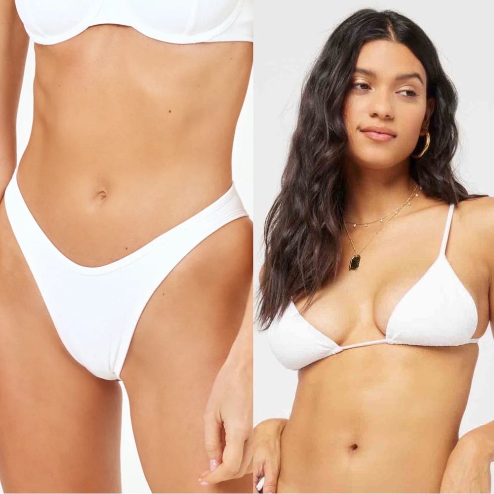 NWT L*Space Brittany Top & Dominic Ribbed Bottoms Large White